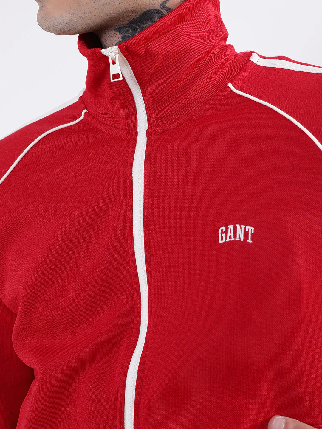 Gant Men Red Solid Hooded Sweatshirt - Image 8