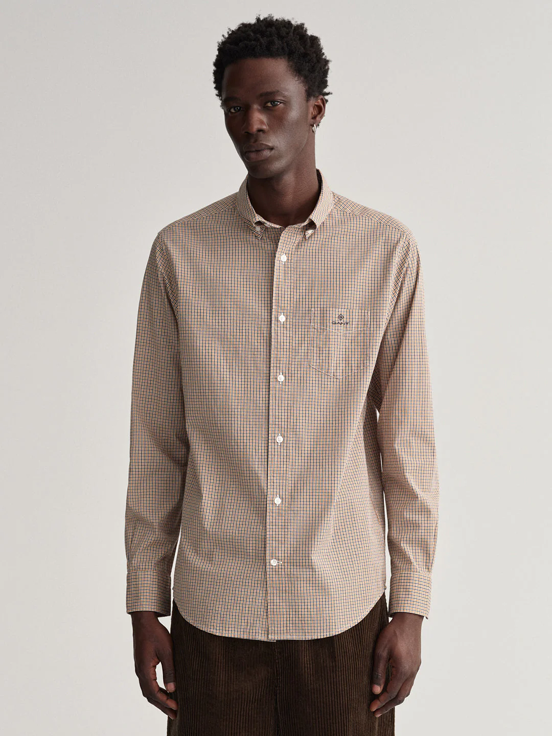 Gant Orange Checked Regular Fit Shirt