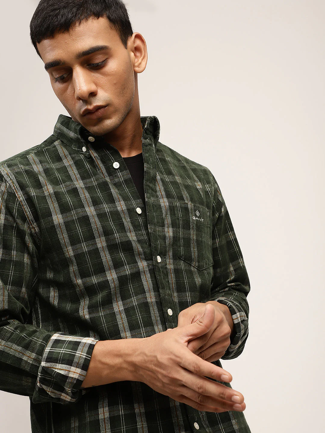 Gant Green Checked Regular Fit Shirt - Image 6