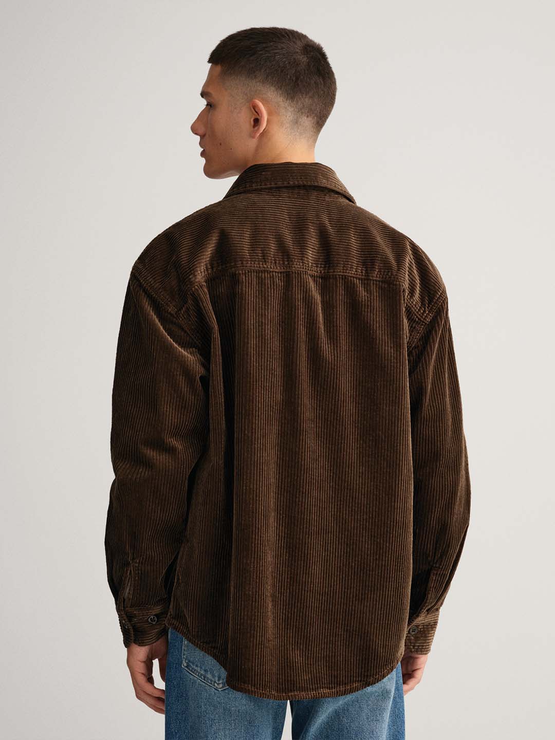 Gant Brown Striped Regular Fit Casual Jacket - Image 4