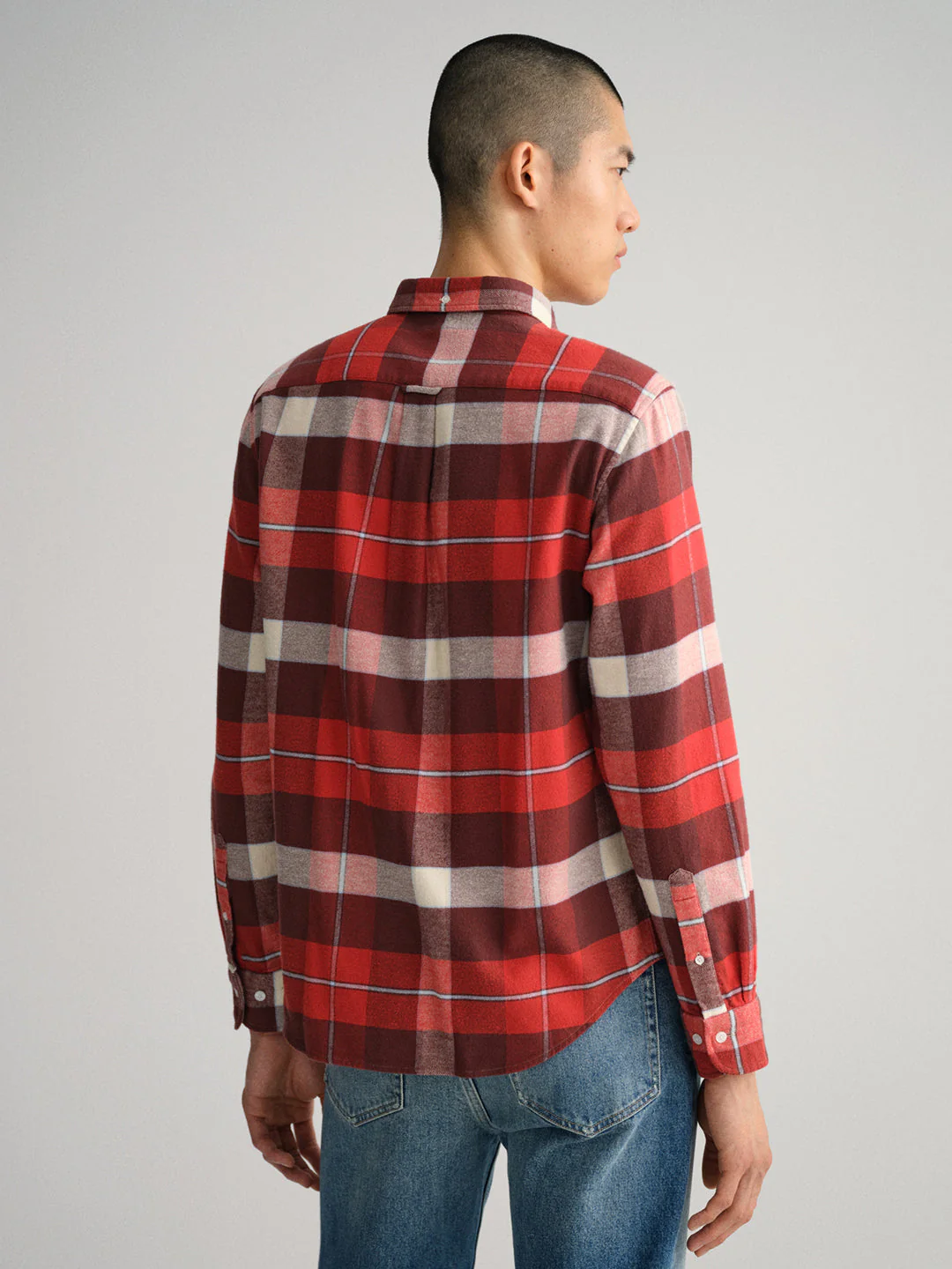 Gant Red Checked Regular Fit Shirt - Image 4