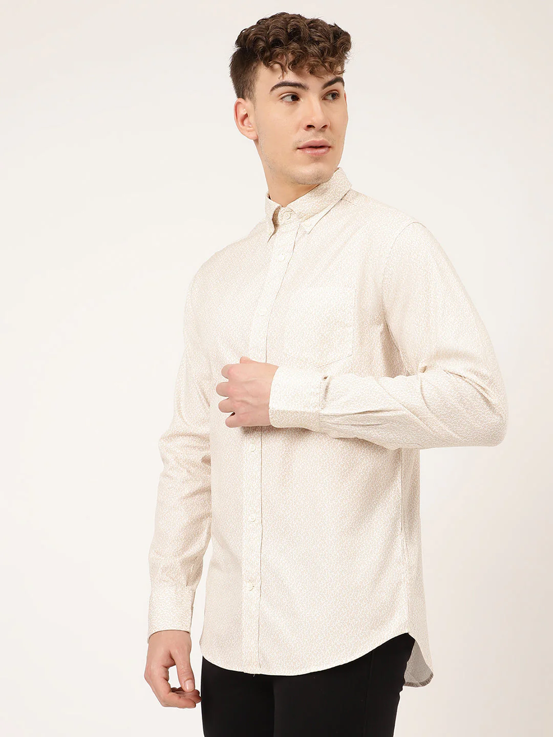 Gant Beige Printed Regular Fit Shirt - Image 2