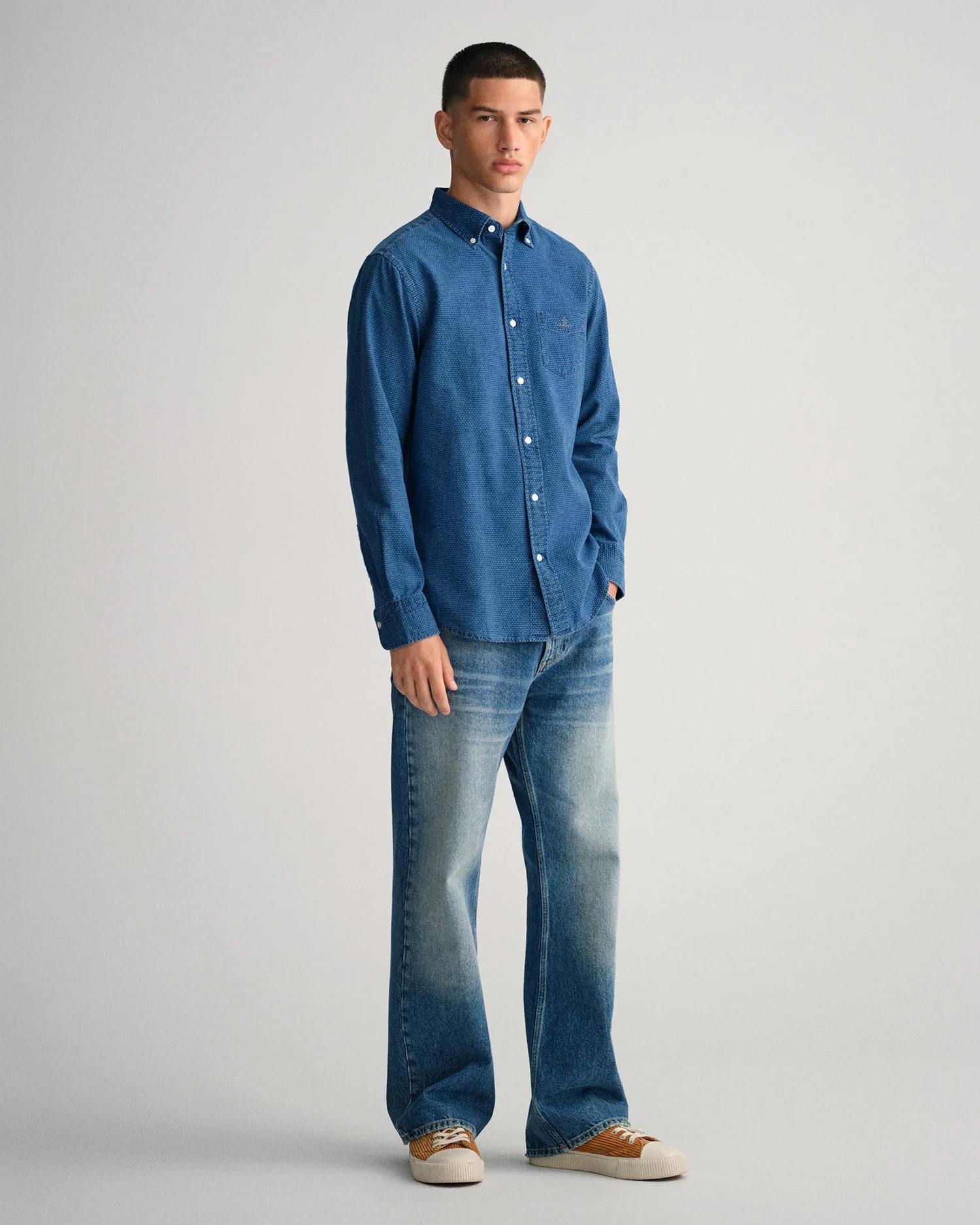 Gant Men Blue Classic Casual Shirt - Image 3