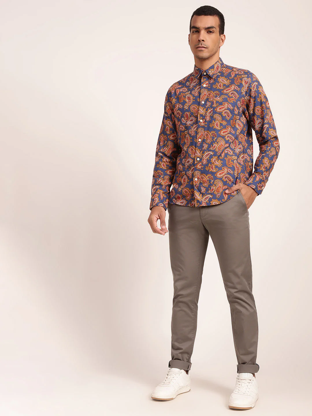 Gant Blue Printed Regular Fit Shirt - Image 5