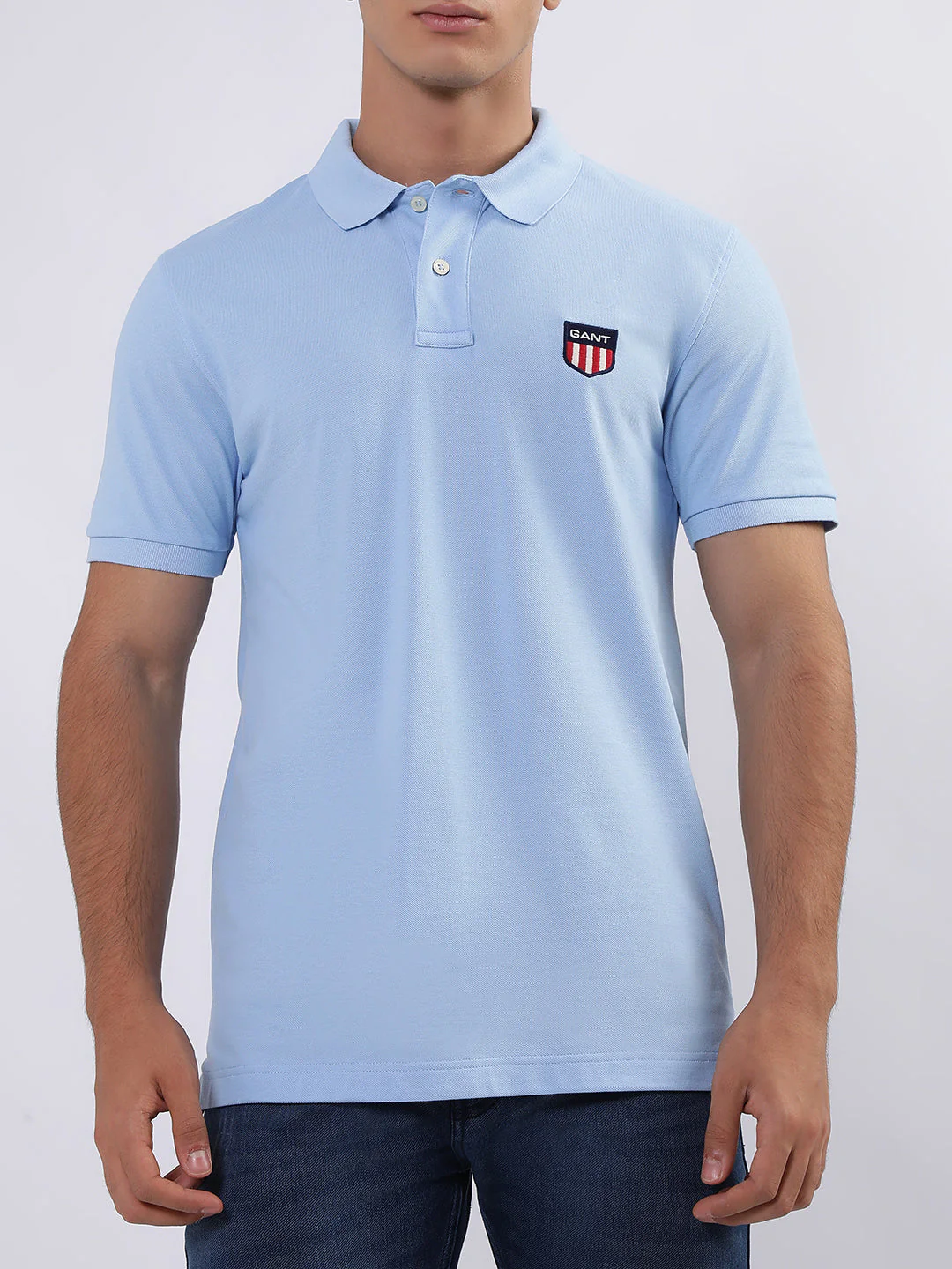 Gant Blue Regular Fit Polo Tshirt - Image 8