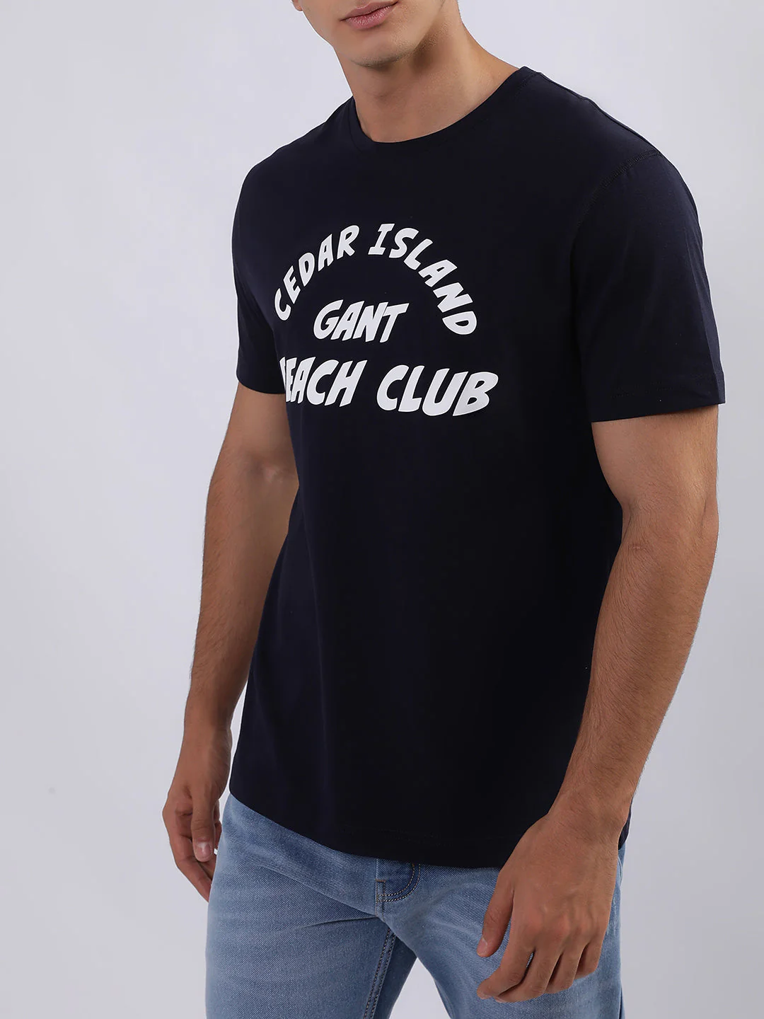 Gant Blue Logo Regular Fit Tshirt - Image 3