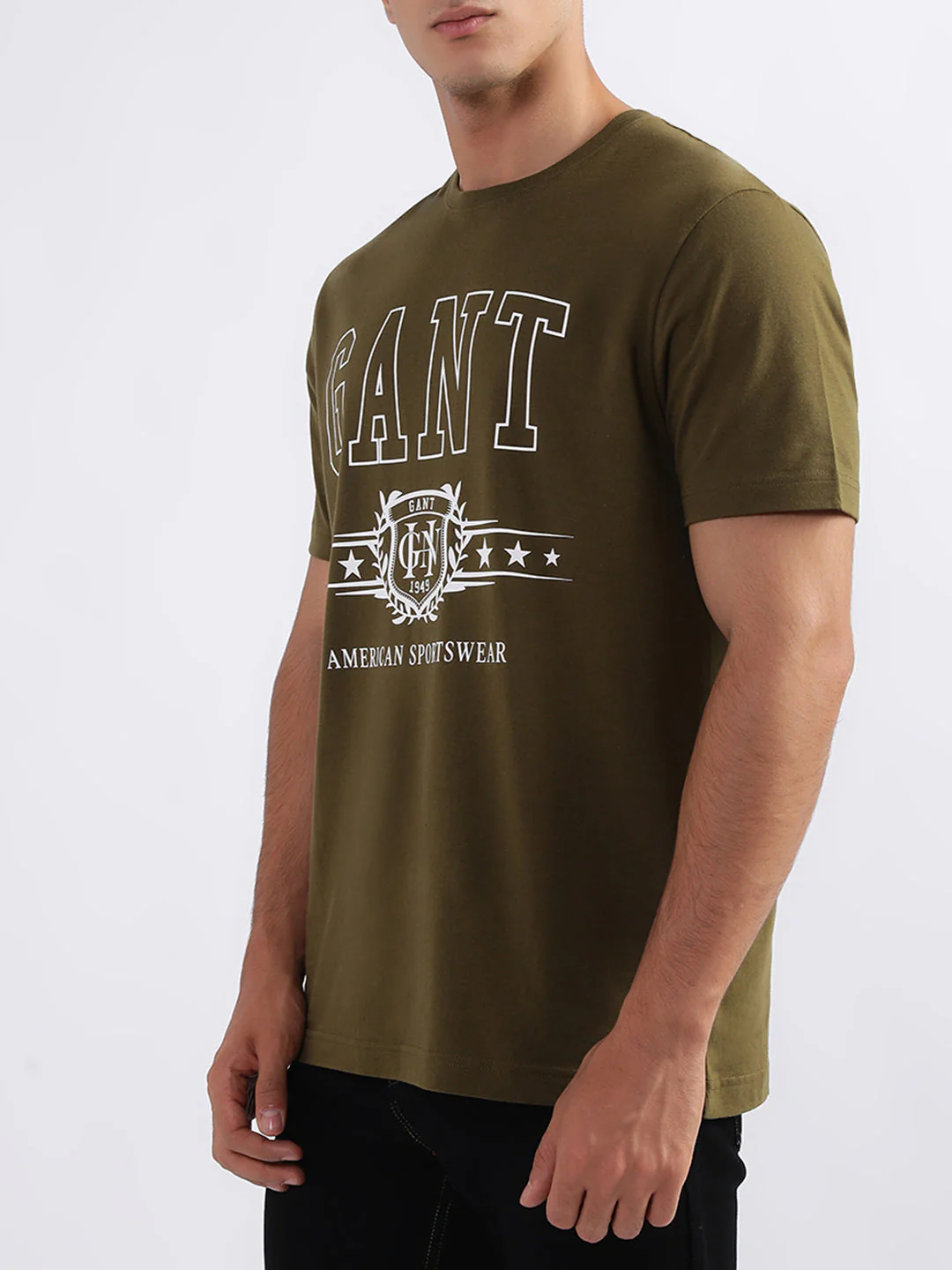 Gant Green Logo Regular Fit Tshirt - Image 3