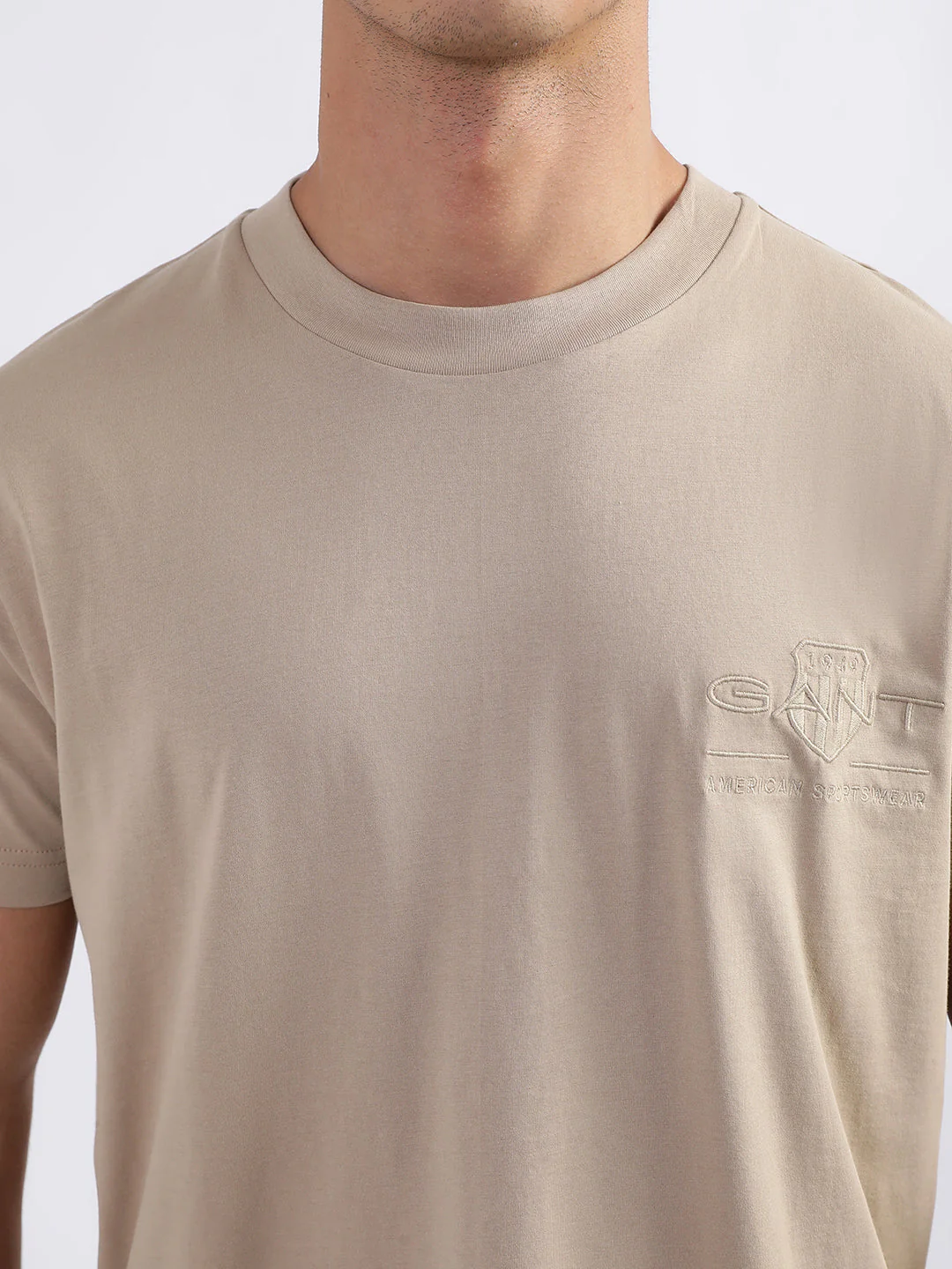 Gant Beige Regular Fit Tshirt - Image 7
