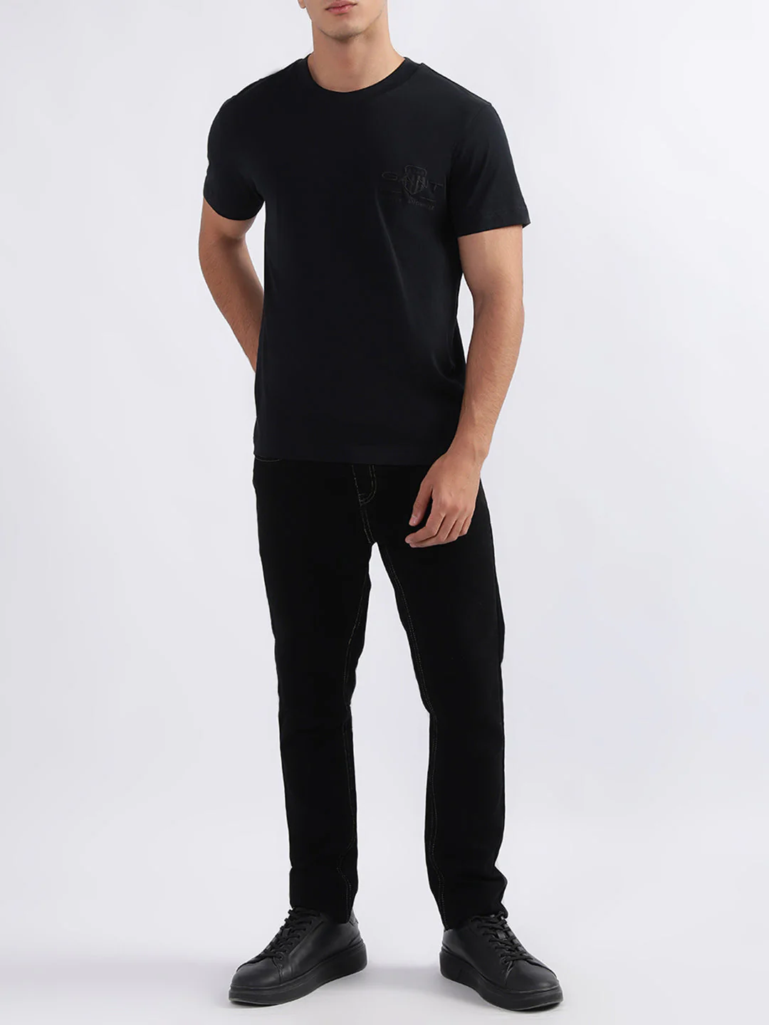 Gant Black Regular Fit Tshirt - Image 6