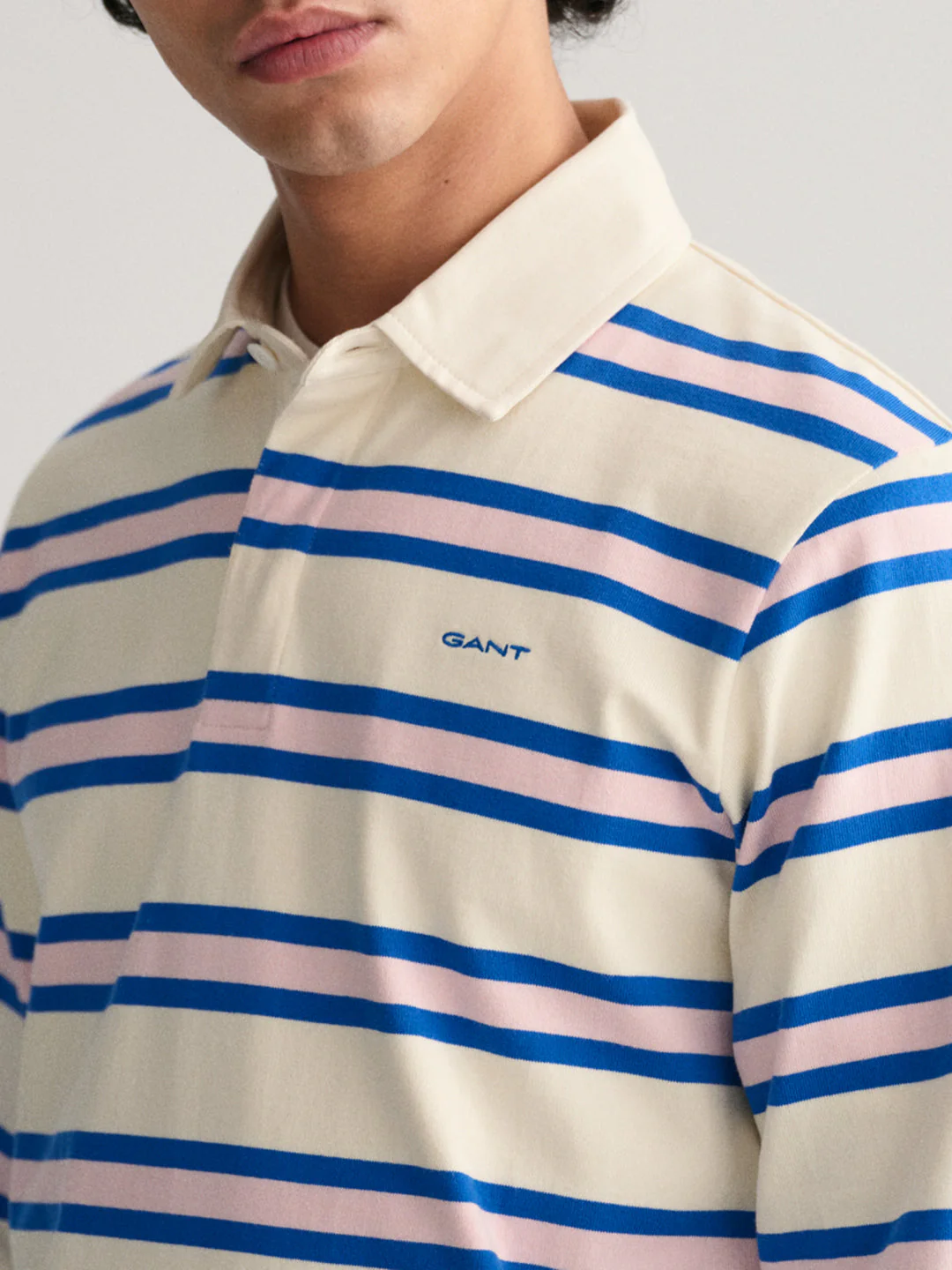 Gant Cream Striped Regular Fit Tshirt - Image 3