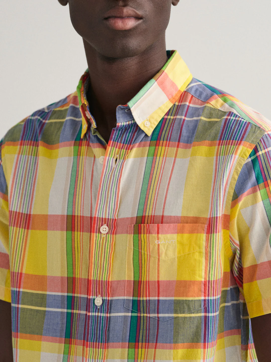 Gant Yellow Checked Regular Fit Shirt - Image 3
