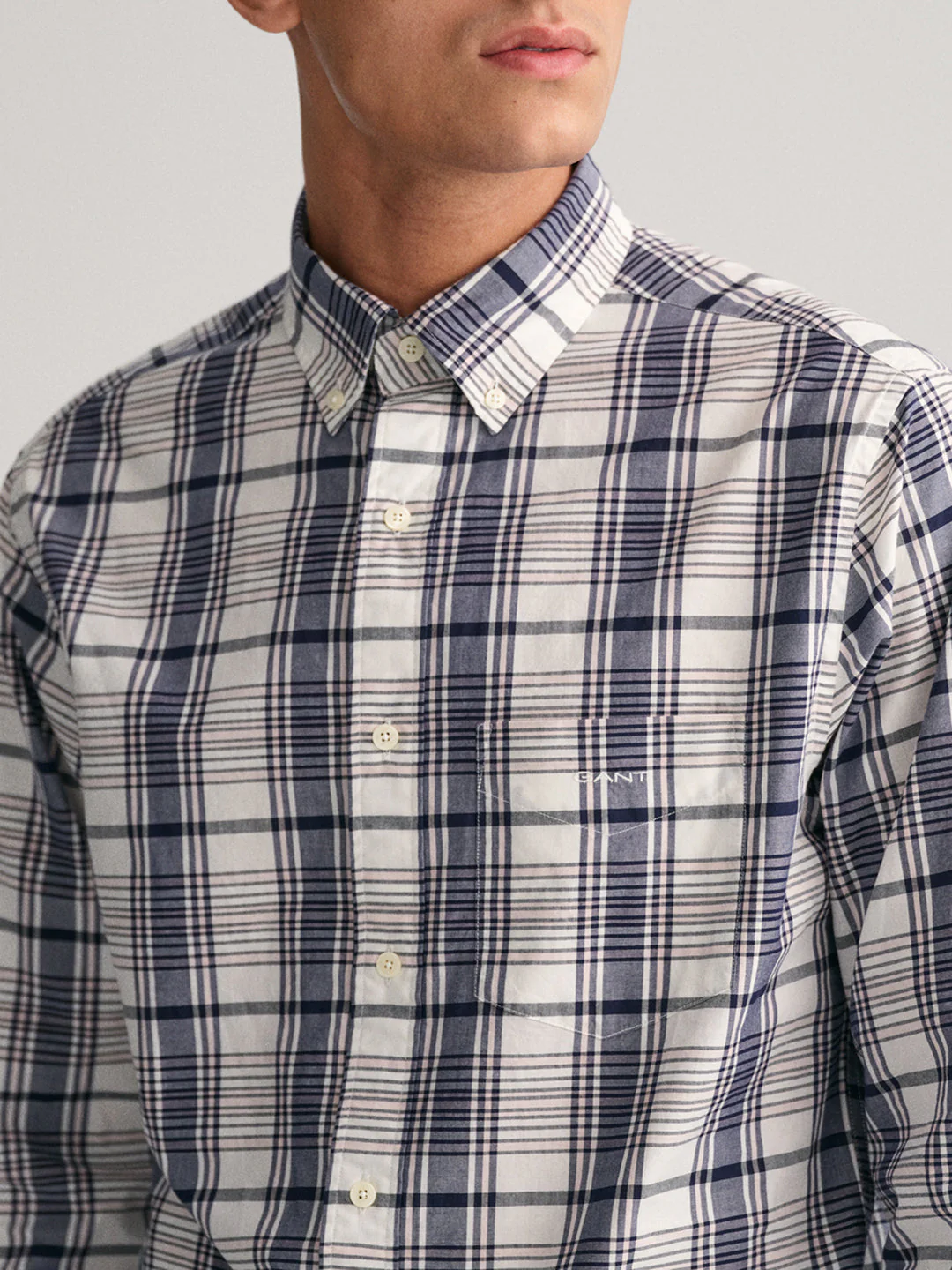 Gant White Fashion Checked Regular Fit Shirt - Image 2