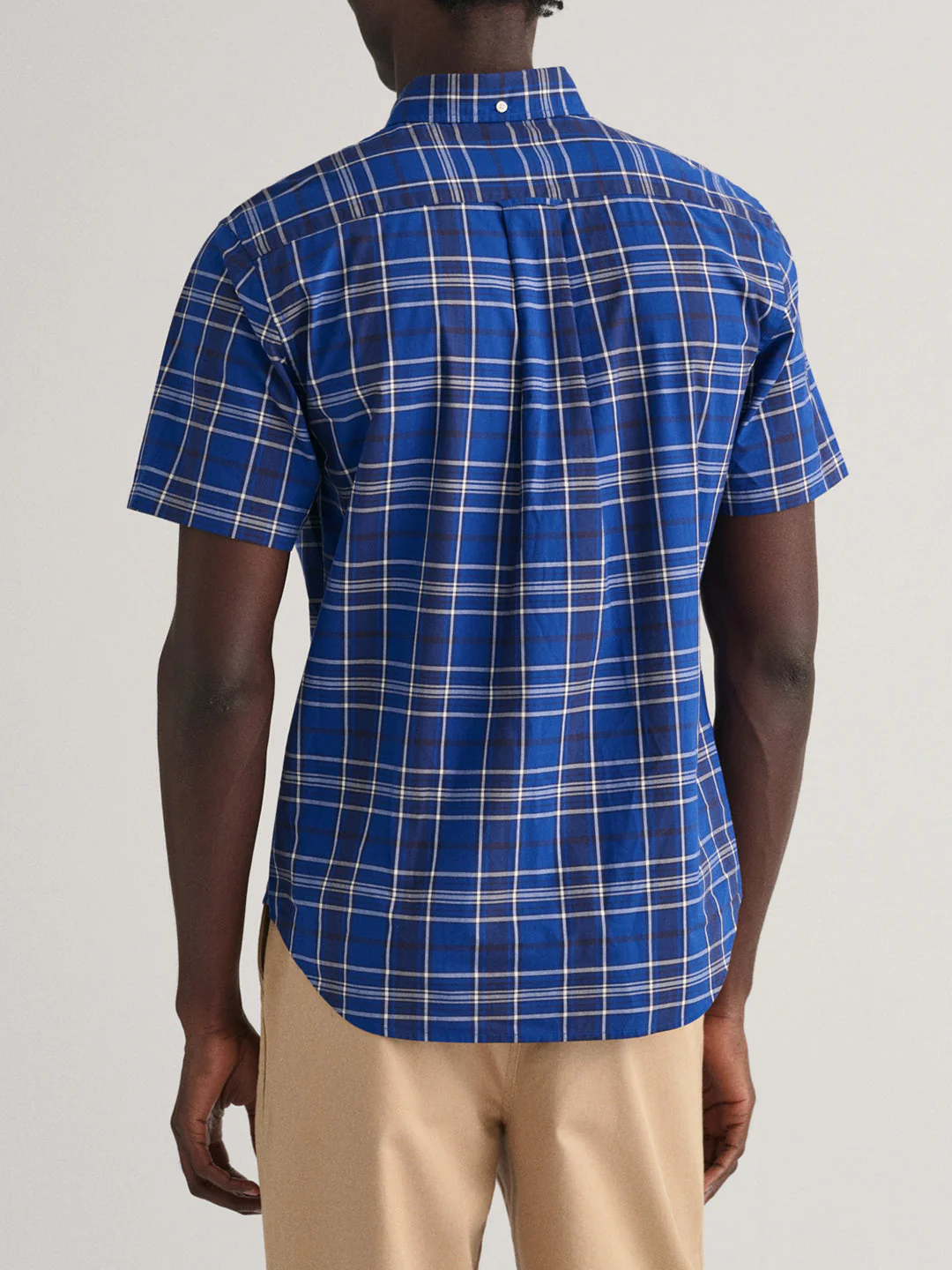 Gant Blue Fashion Checked Regular Fit Shirt - Image 3
