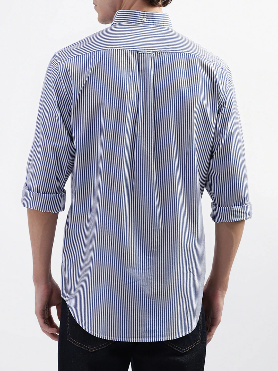 Gant Blue Striped Regular Fit Shirt - Image 4