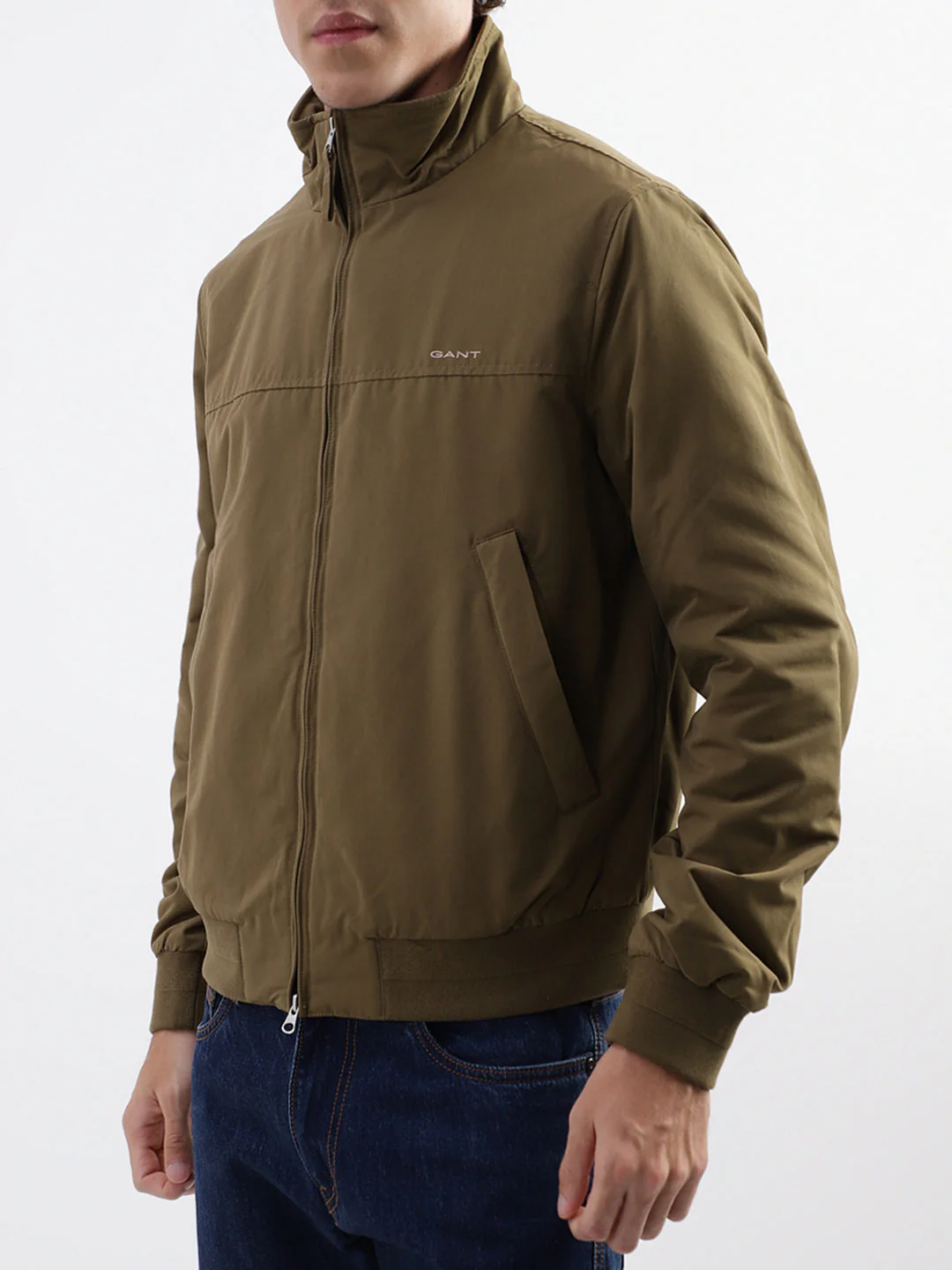 Gant Men Green Solid Collar Jacket - Image 2