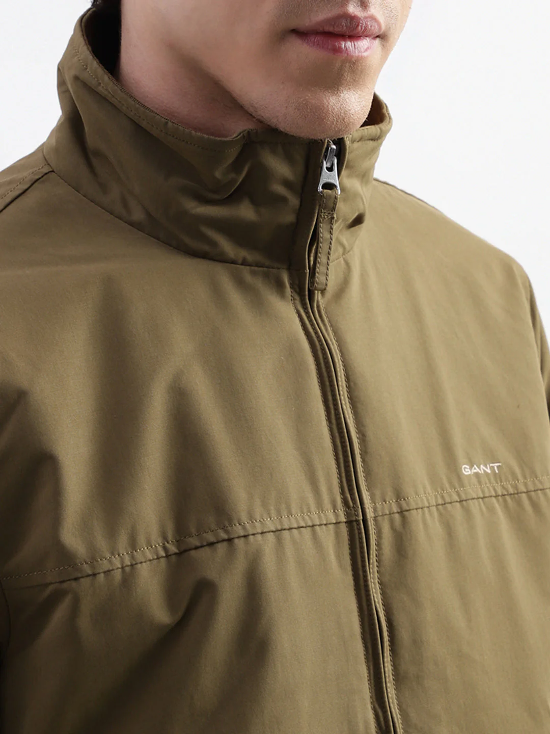 Gant Men Green Solid Collar Jacket - Image 6