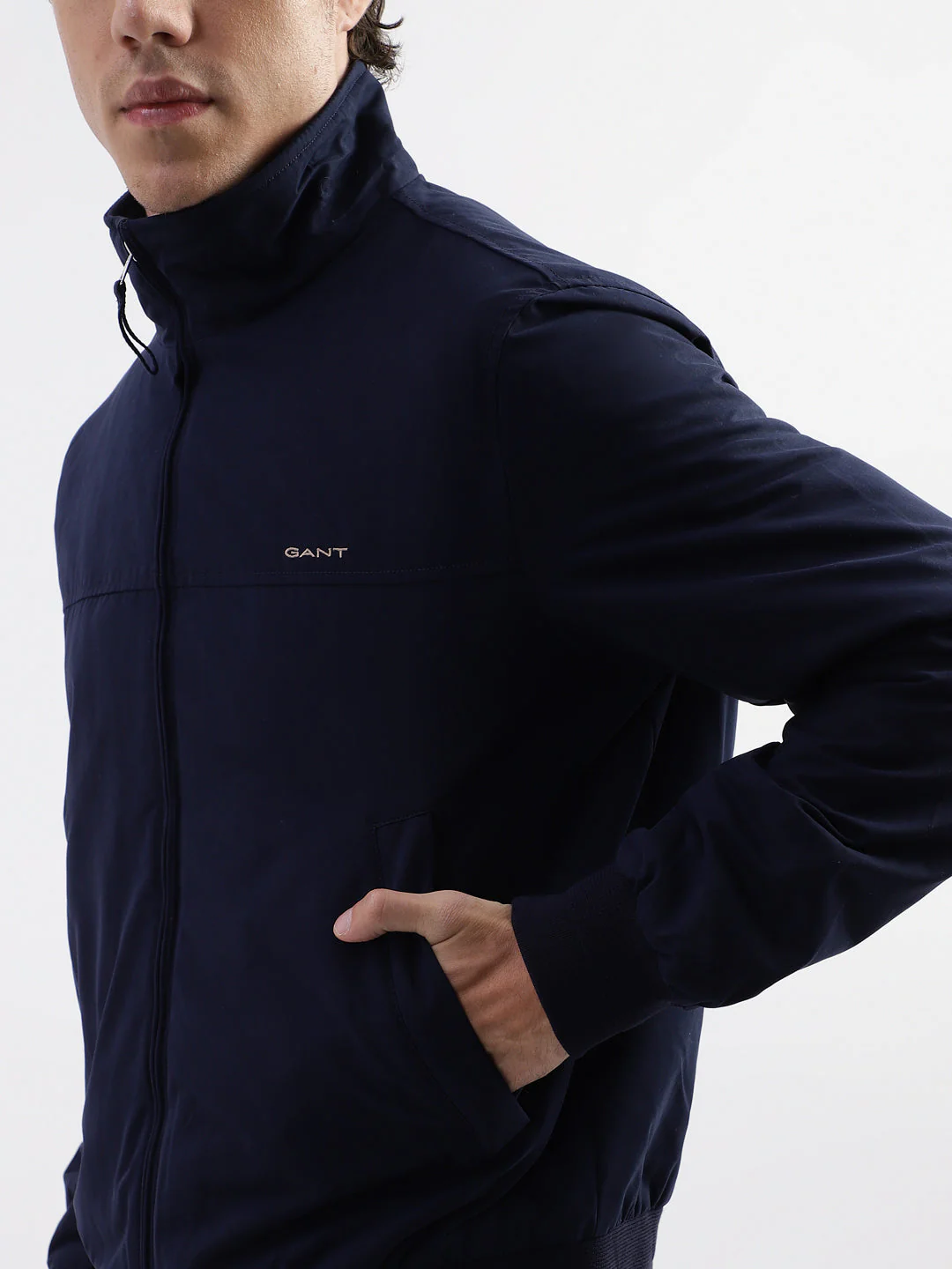 Gant Men Blue Solid Collar Jacket - Image 6