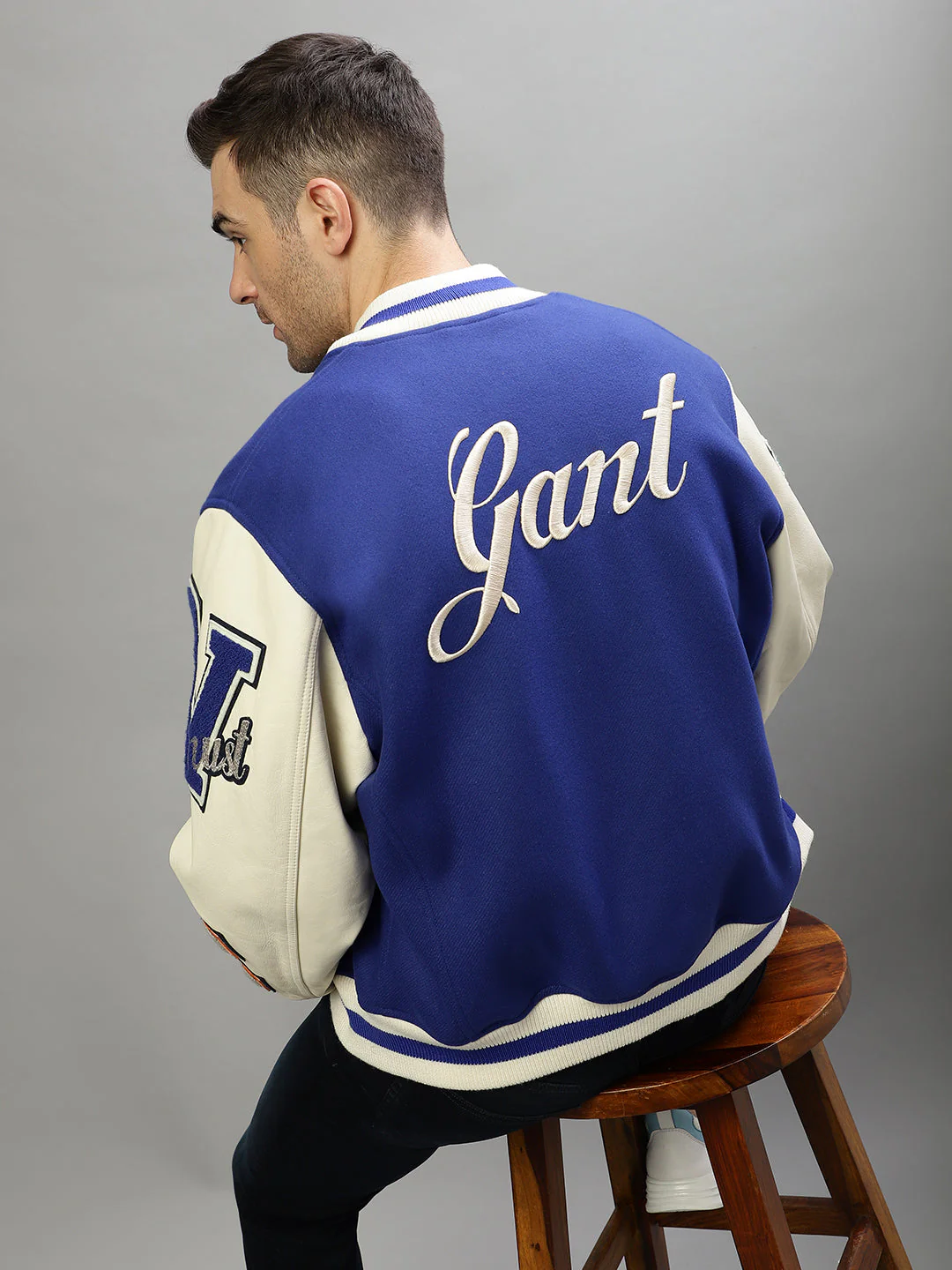 Gant Men Embroidered High Neck Full Sleeves Jacket - Image 6