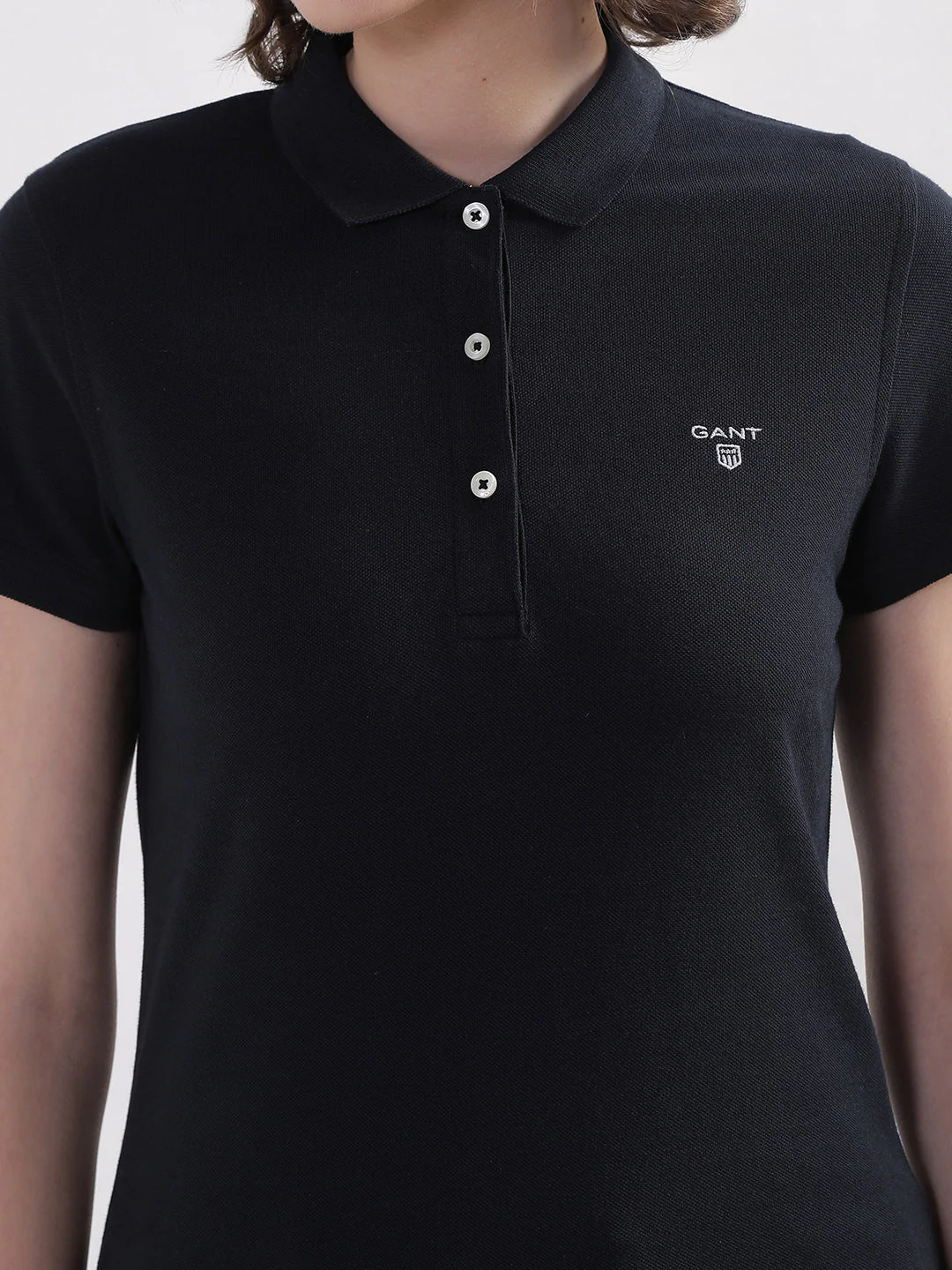 Gant Black Regular Fit Polo T-Shirt - Image 5