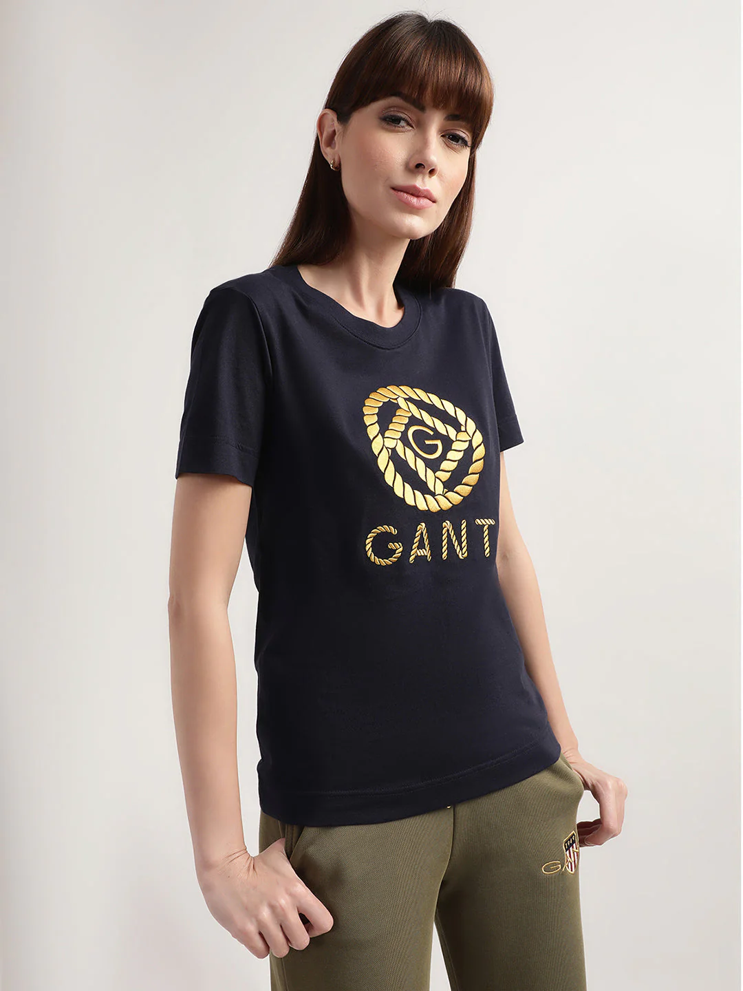 Gant Evening Blue Logo Regular Fit T-Shirt - Image 4