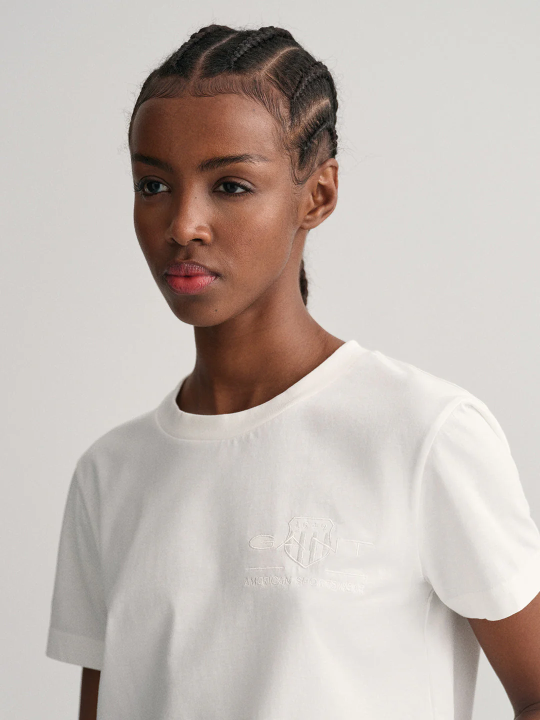 Gant White Preppy Regular Fit T-Shirt - Image 4