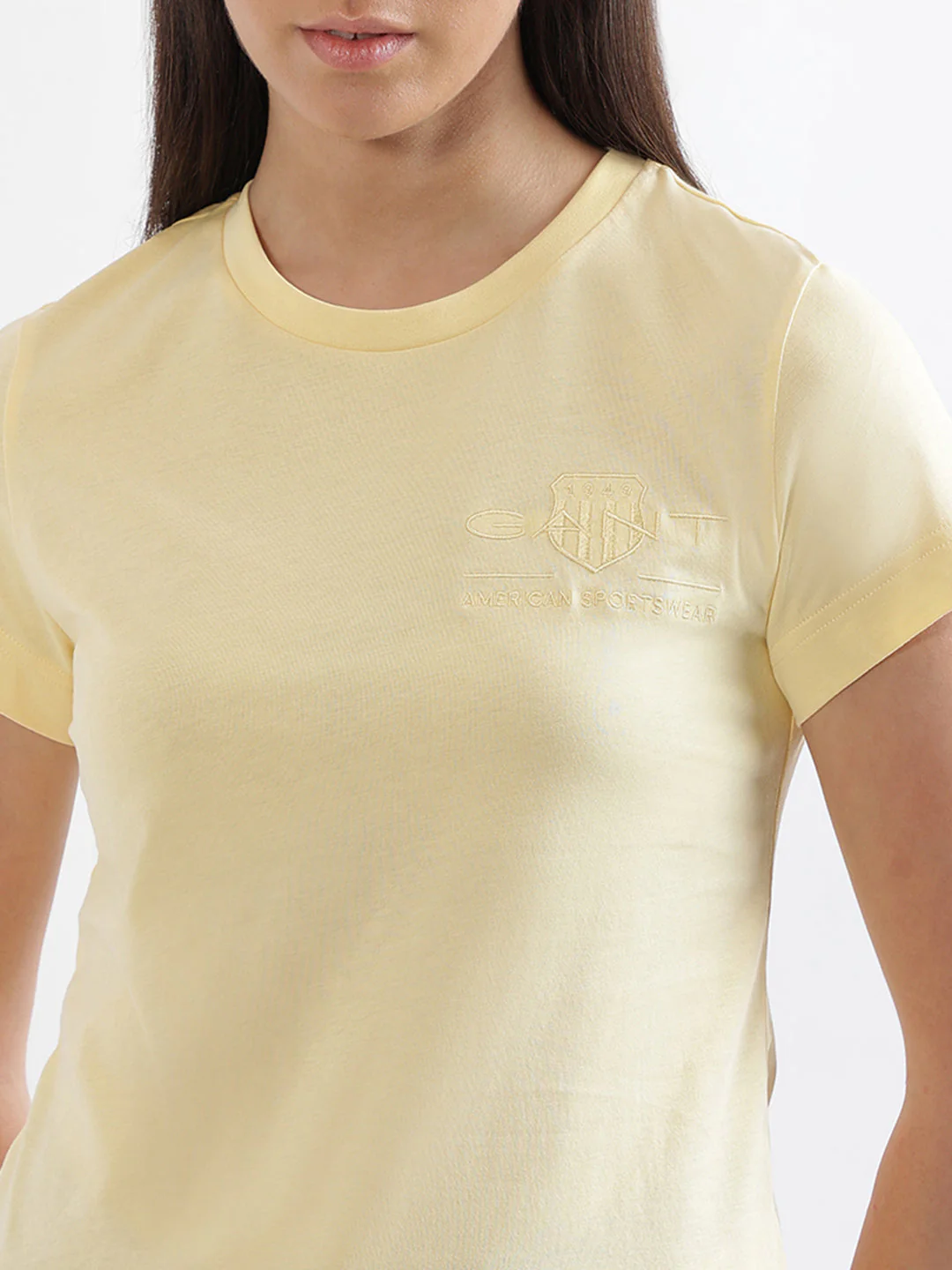 Gant Light Yellow Regular Fit T-Shirt - Image 5