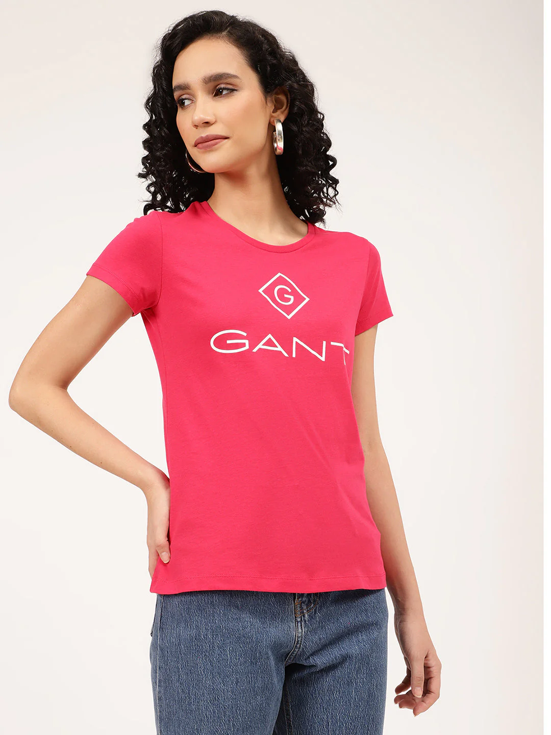 Gant Pink Logo Relaxed Fit T-Shirt - Image 4