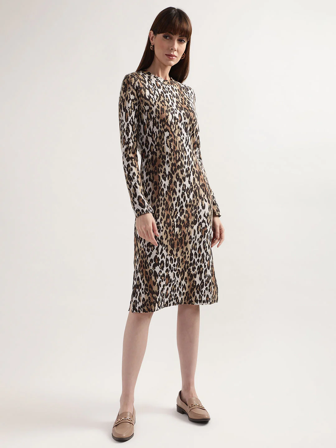 Gant Brown  Black Animal Sheath Dress - Image 4