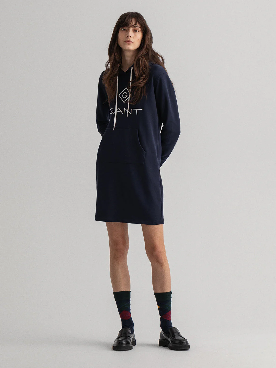 Gant Women Blue Hooded Sweatshirt - Image 3