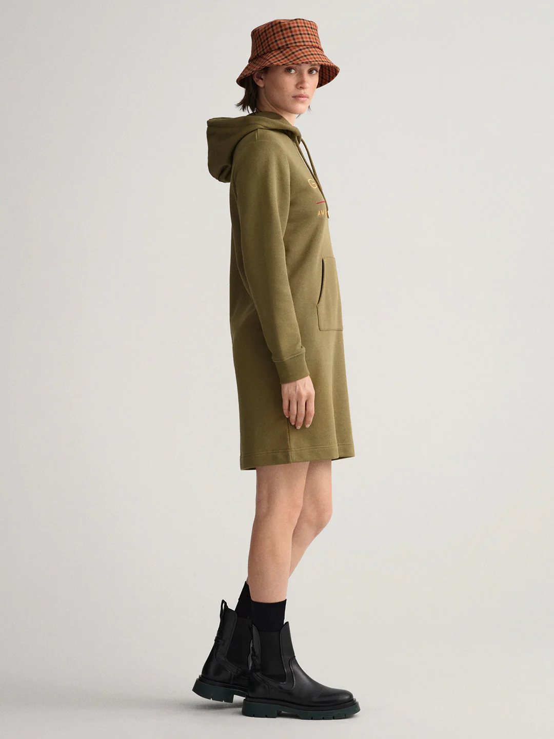 Gant Women Green Printed Hooded Sweatshirt - Image 3