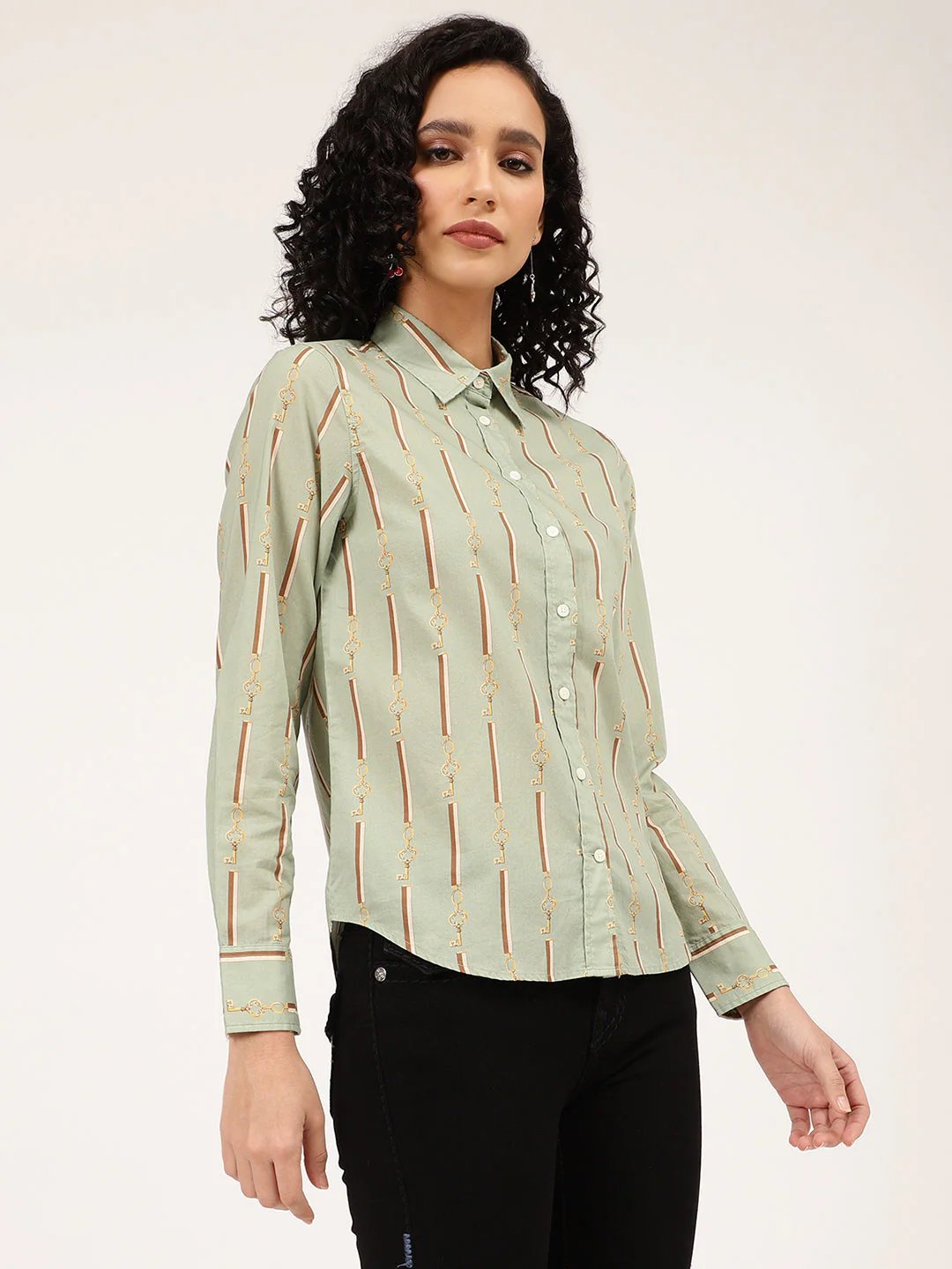 Gant Green Printed Regular Fit Shirt - Image 4