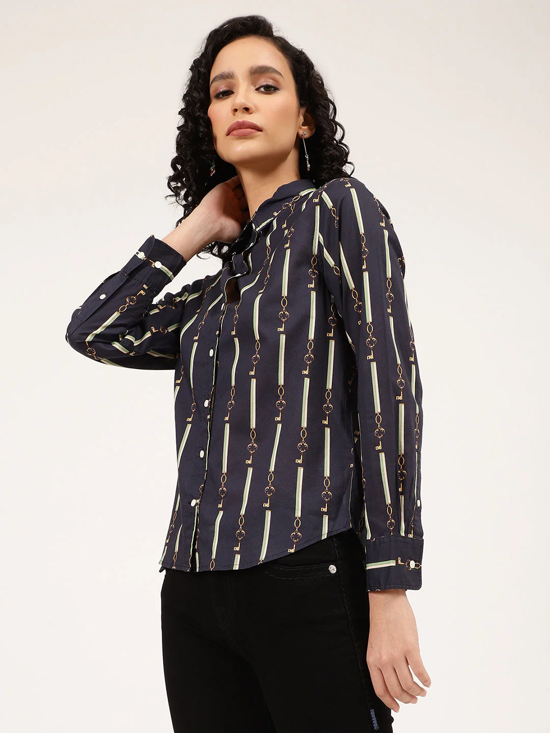 Gant Blue Printed Regular Fit Shirt - Image 3