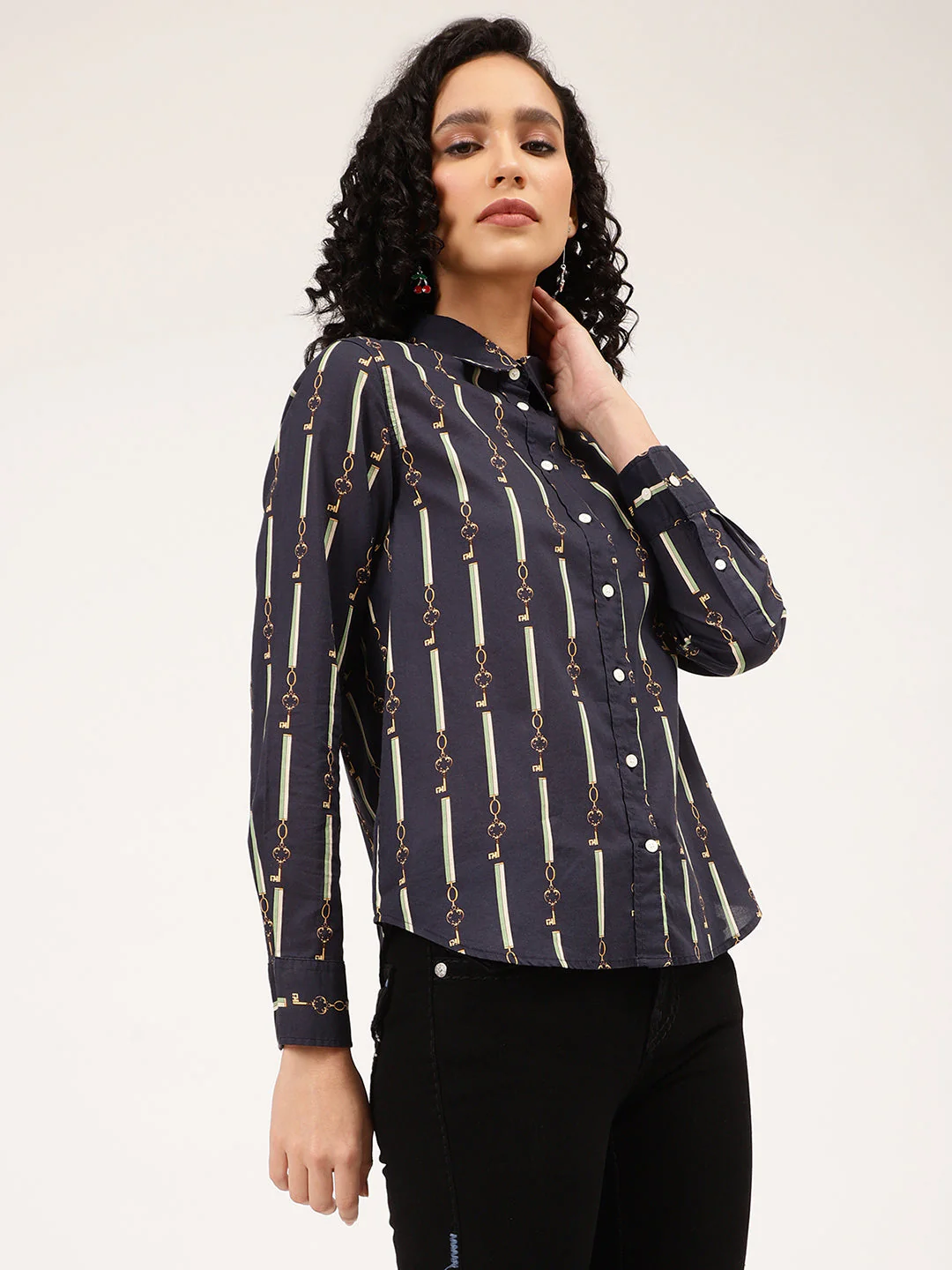 Gant Blue Printed Regular Fit Shirt - Image 4