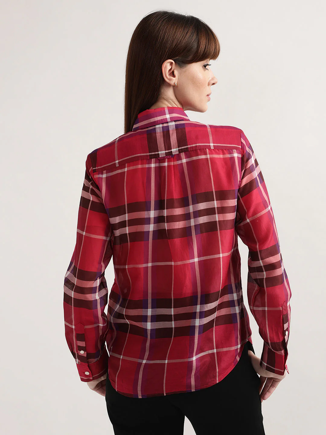 Gant Red Checked Relaxed Fit Shirt - Image 2