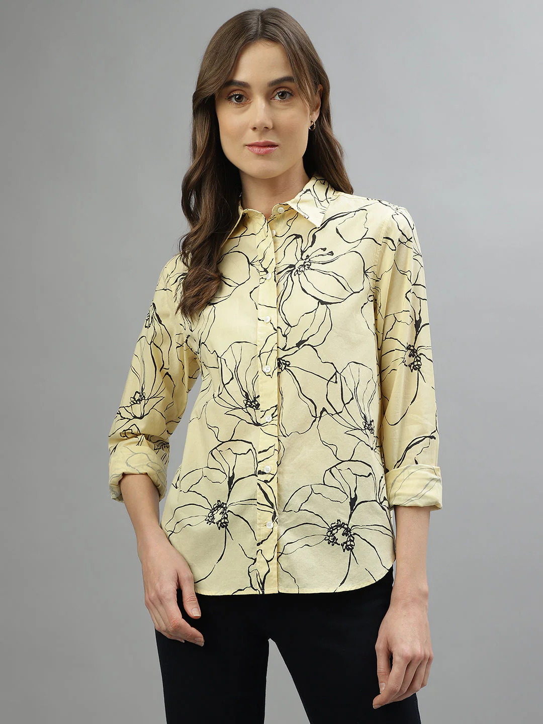 Gant Light Yellow Fashion Printed Regular Fit Shirt - Image 2
