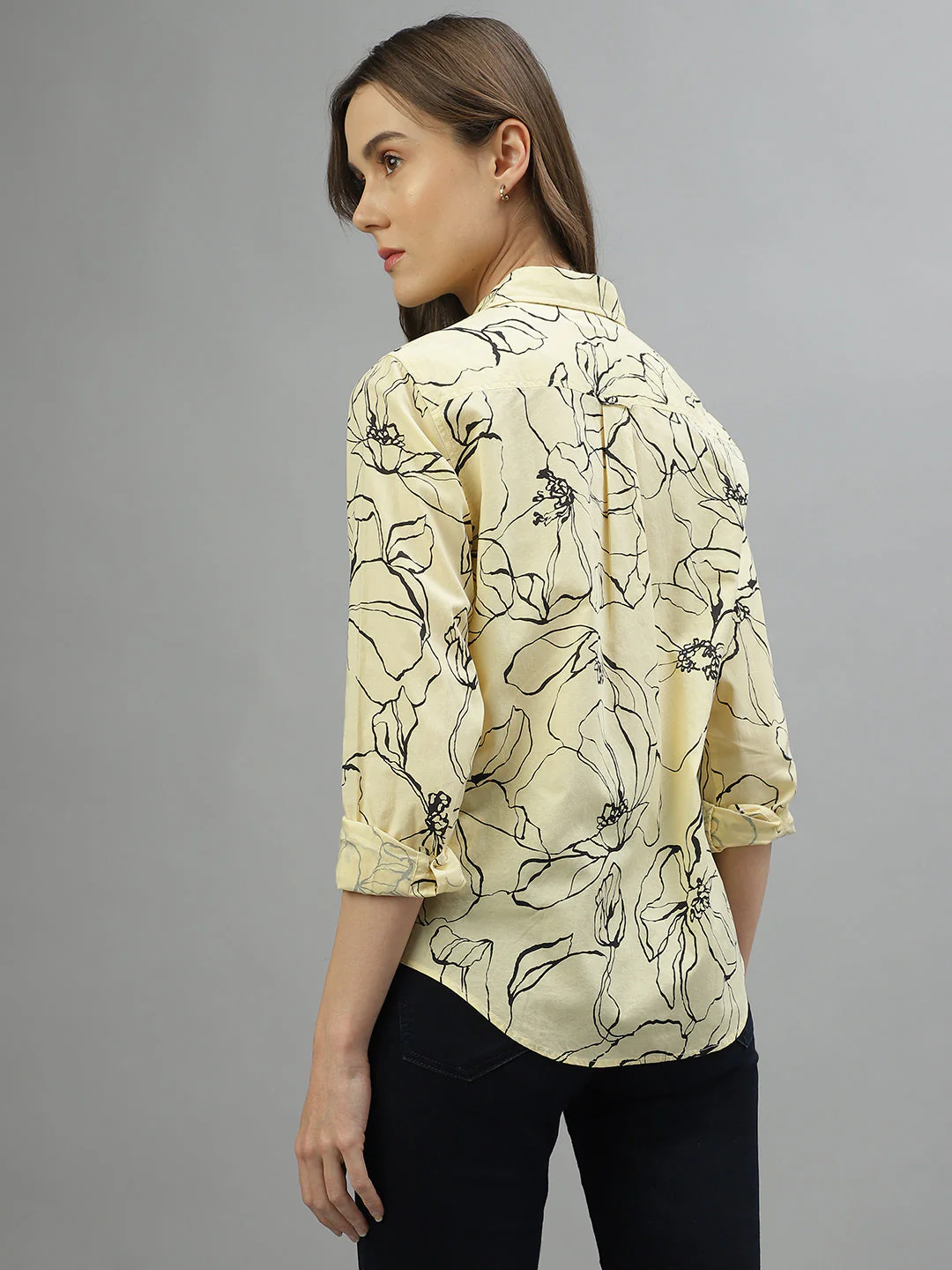 Gant Light Yellow Fashion Printed Regular Fit Shirt - Image 4