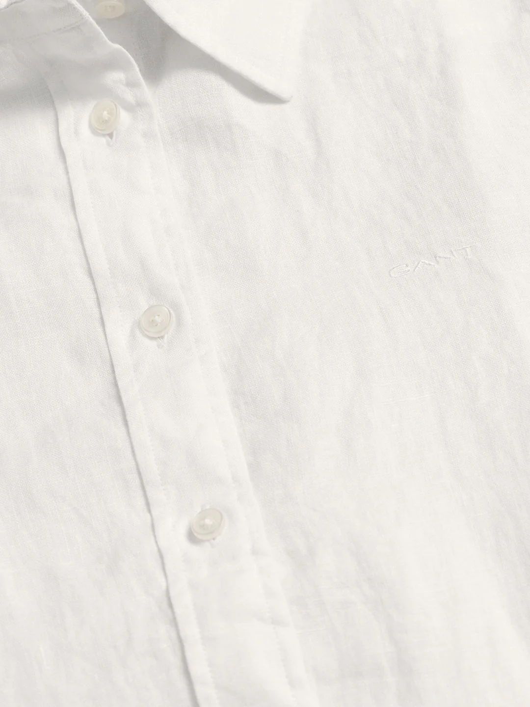 Gant Women White Regular Fit Solid Linen Shirt - Image 5