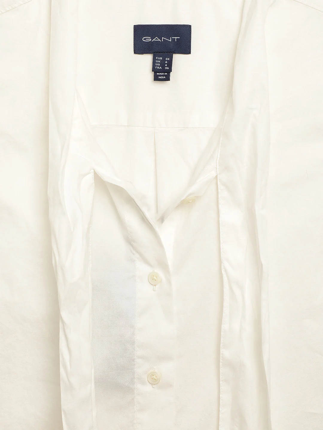 Gant White Gmt Washed Oxford Regular Fit Bow Shirt - Image 3