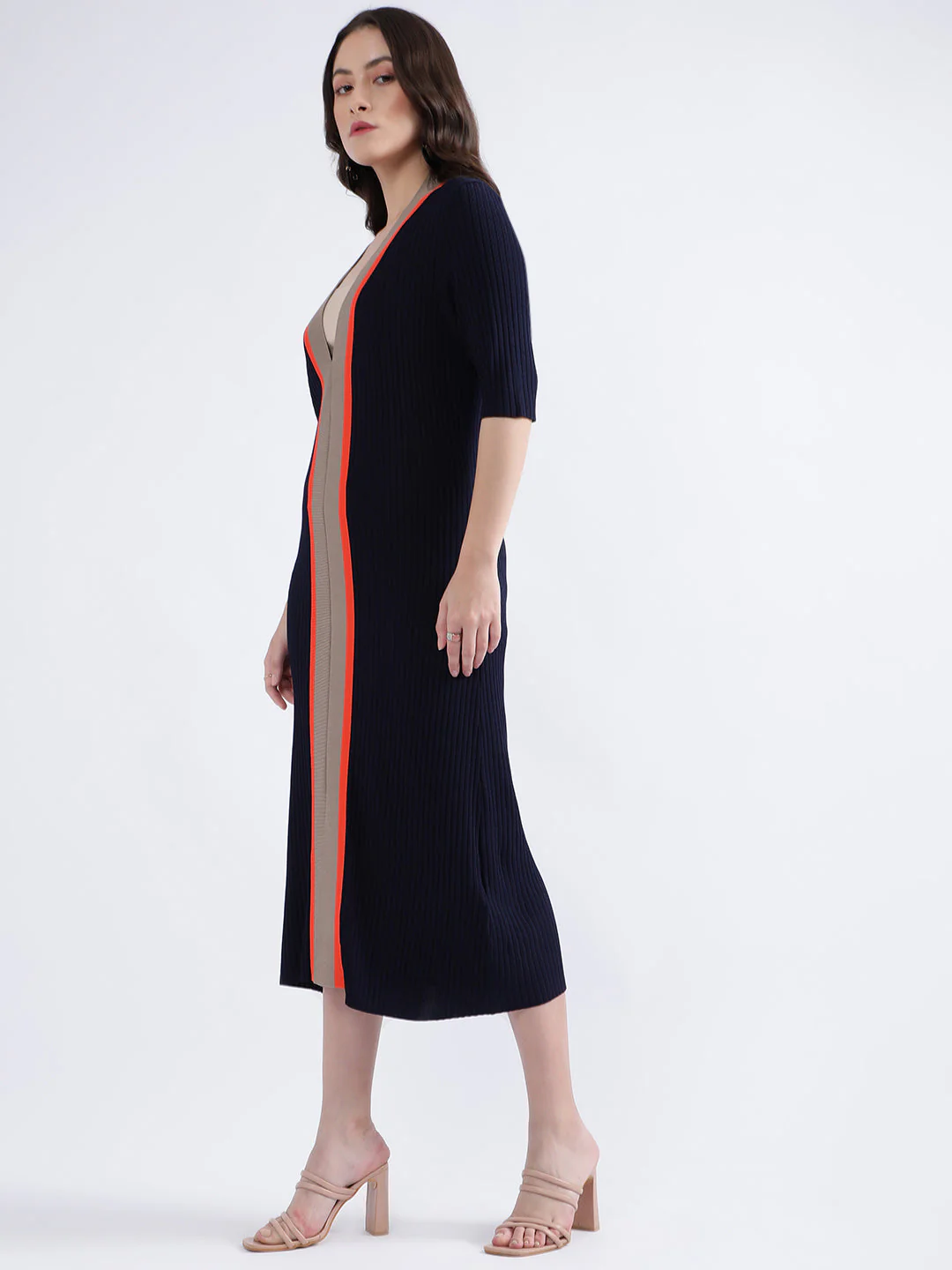 Gant Women Blue Printed V Neck Dress - Image 2