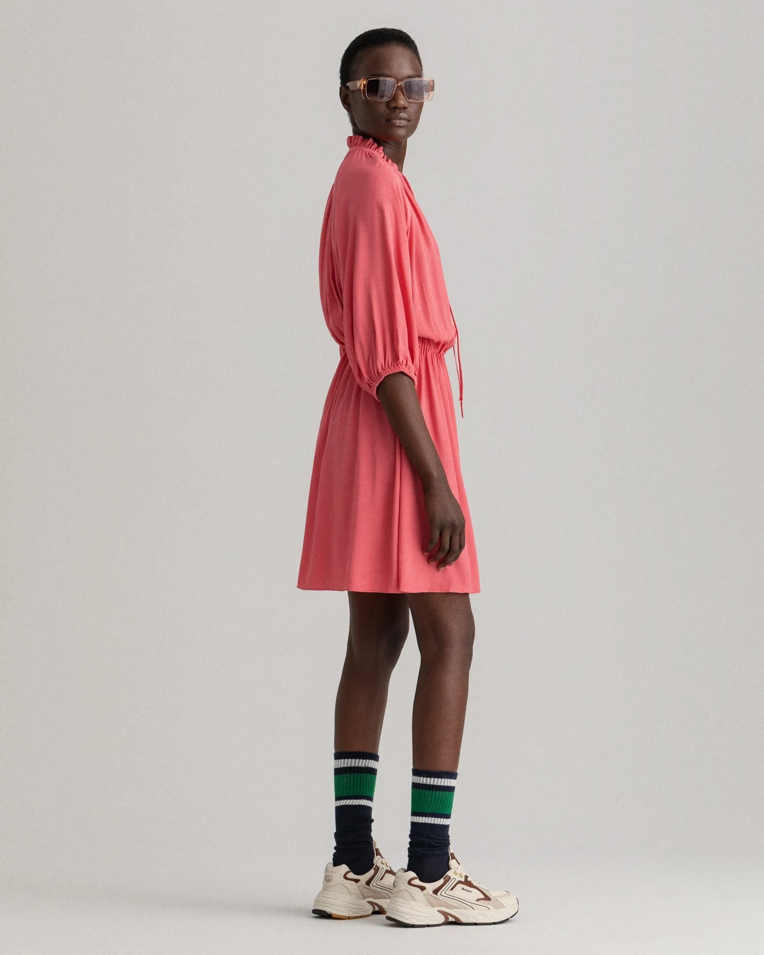 Gant Pink Solid A-Line Dress - Image 2