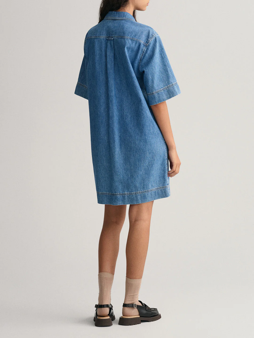 Gant Women Indigo Solid Collar Dress - Image 2