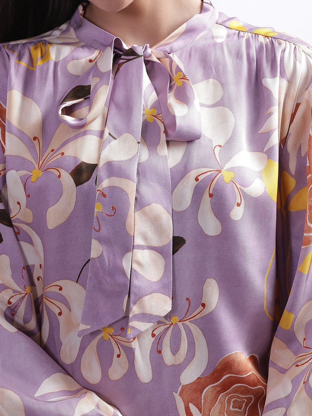 Gant Floral Print Tie-Up Neck Maxi Dress - Image 5