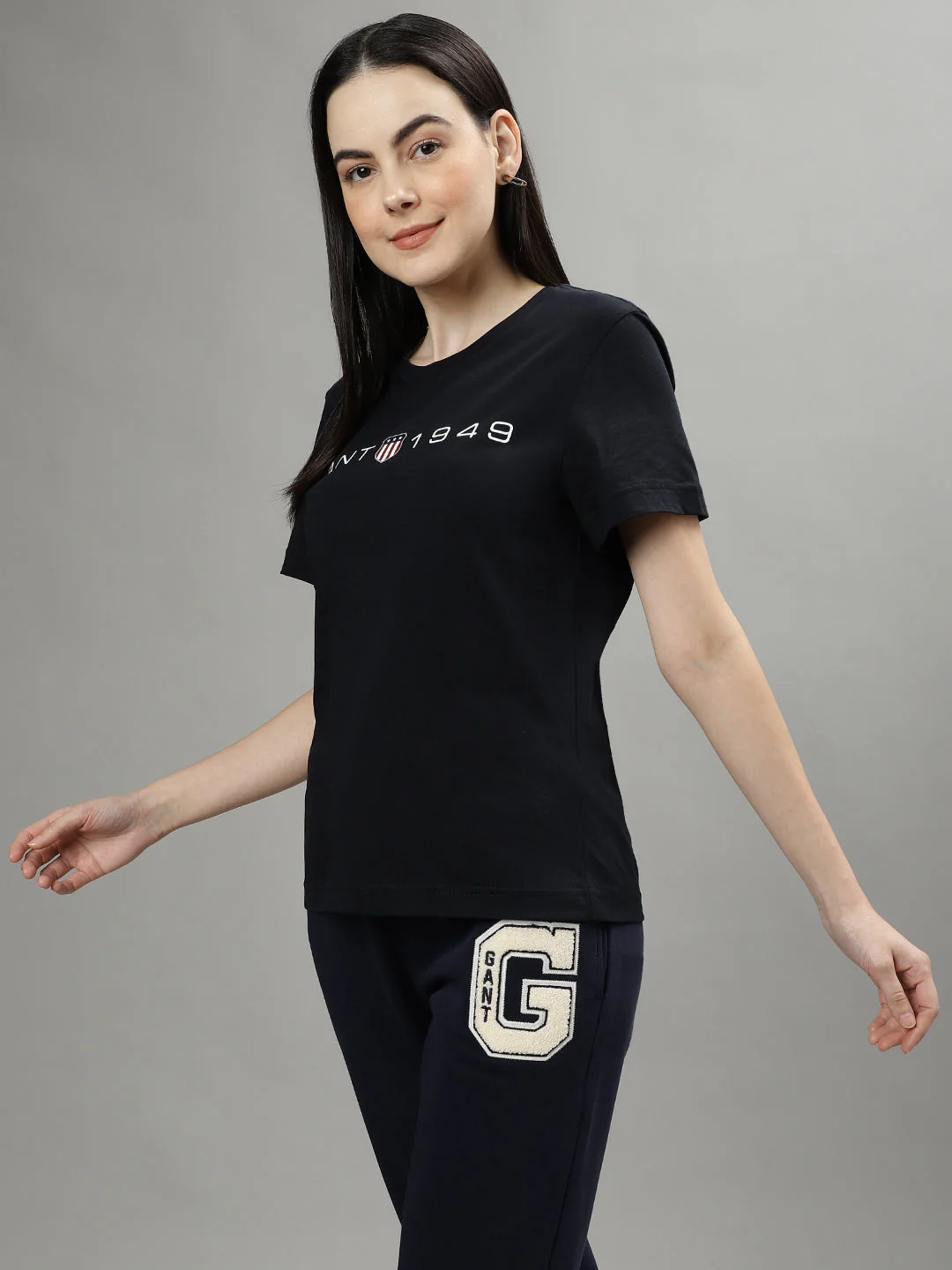 Gant Black Fashion Logo Regular Fit T-Shirt - Image 2