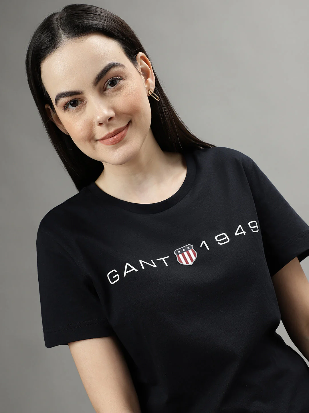 Gant Black Fashion Logo Regular Fit T-Shirt - Image 6