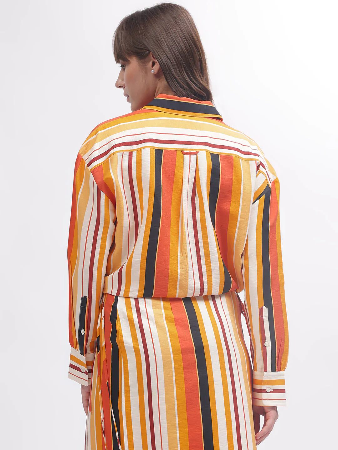 Gant Women Multi Striped Full Sleeves Shirt - Image 4
