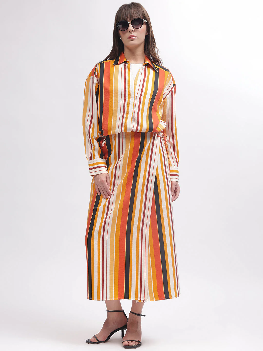 Gant Women Multi Striped Full Sleeves Shirt - Image 5
