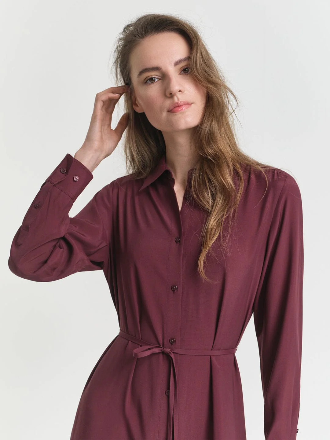 Gant Women Red Solid Collar Dress - Image 3