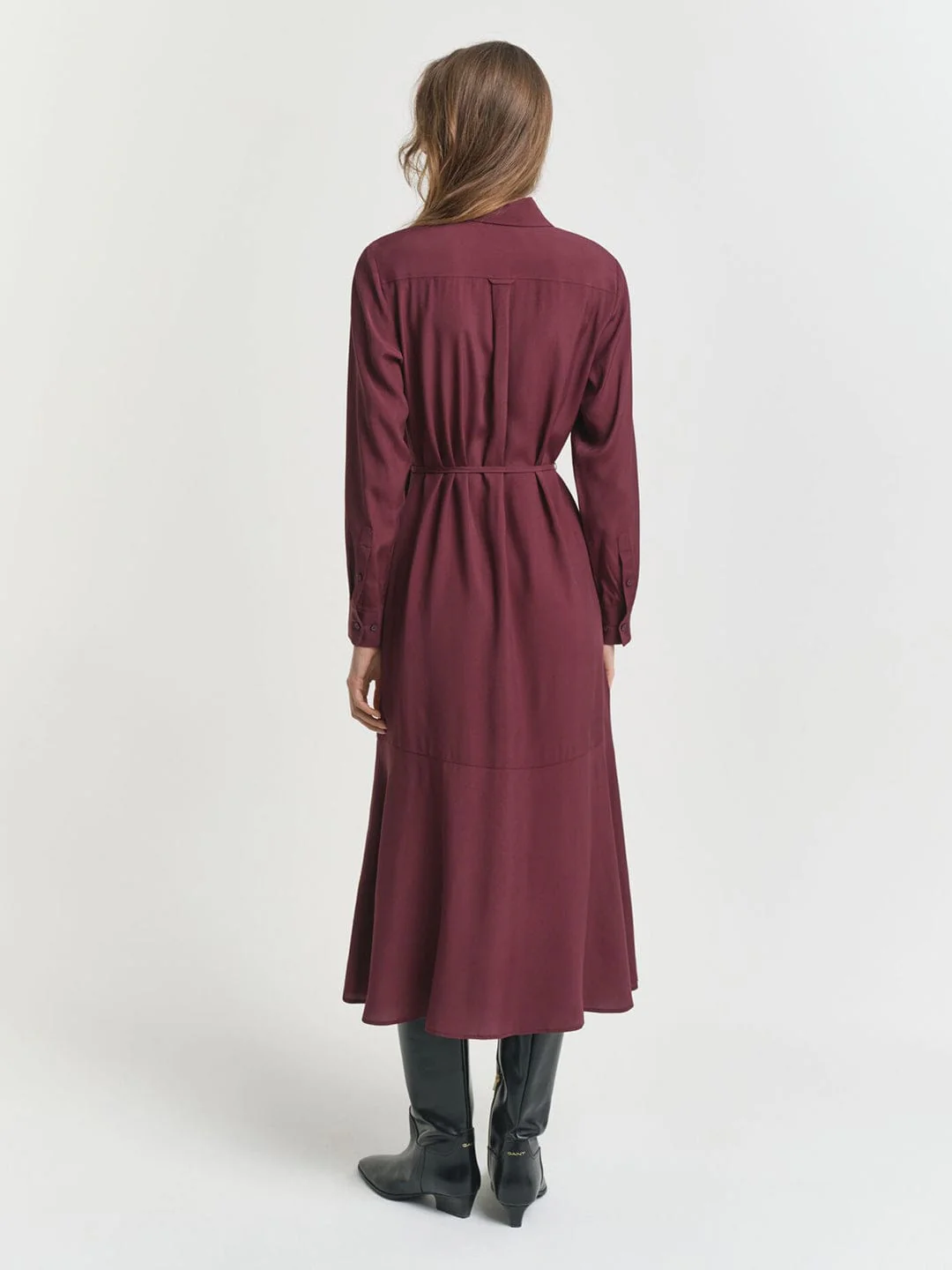 Gant Women Red Solid Collar Dress - Image 6