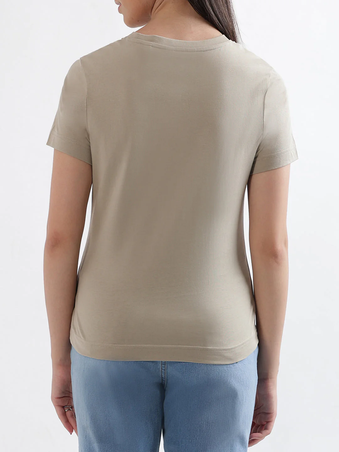 Gant Beige Logo Regular Fit T-Shirt - Image 3