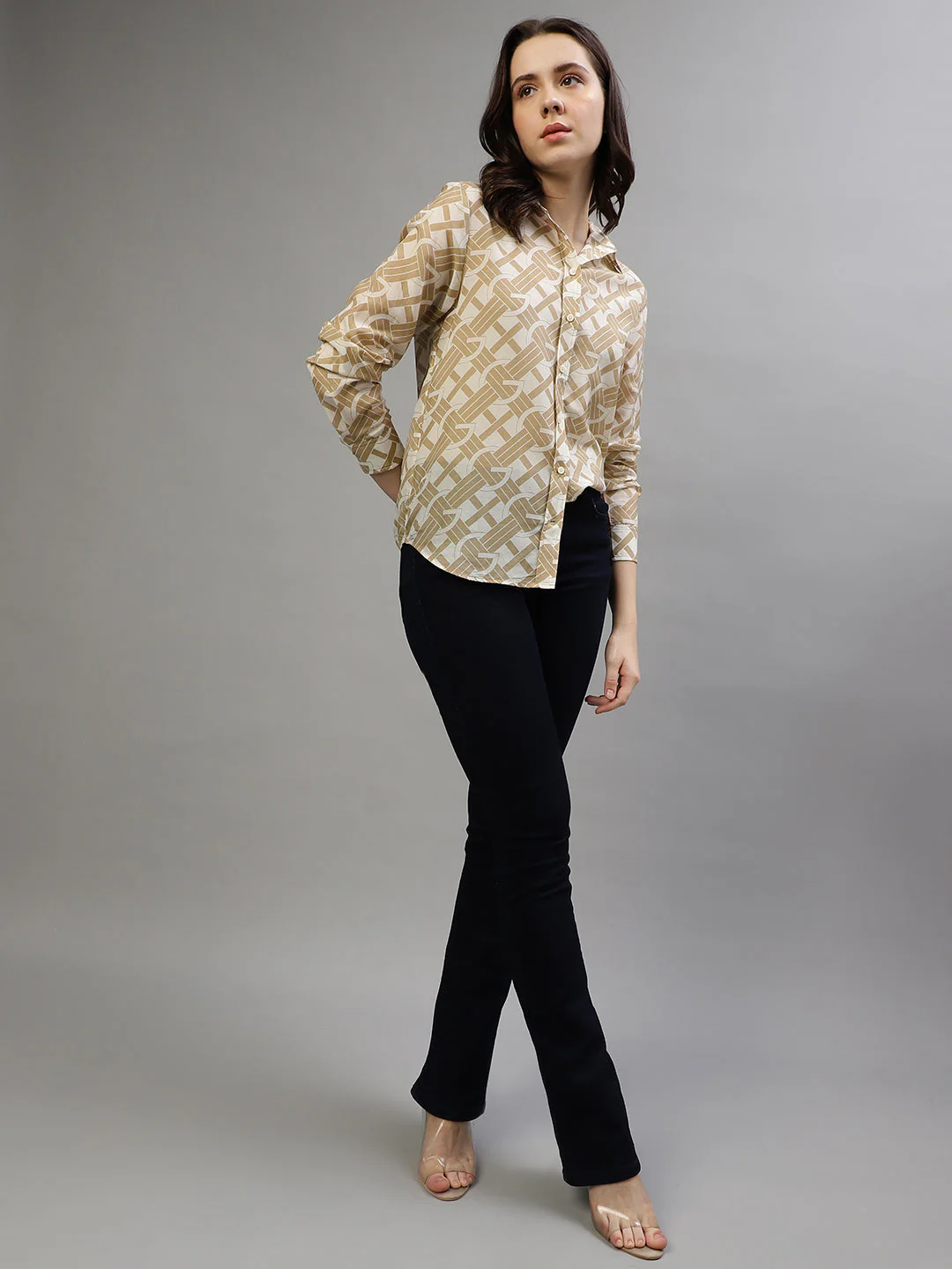 Gant Khaki Fashion Printed Regular Fit Shirt - Image 5